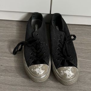 Black and Silver Converse